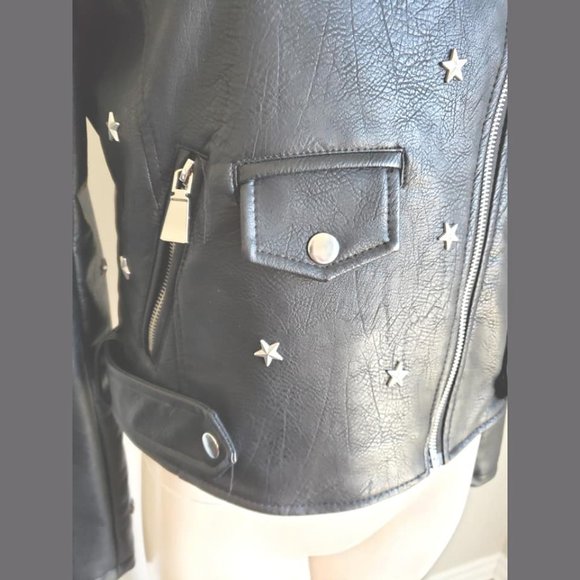 Romeo & Juliet Couture Faux Leather Moto Jacket - Picture 10 of 14